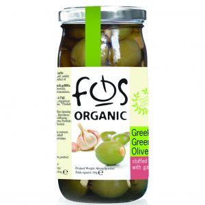 Organic Green Olives – Stuffed with Garlic